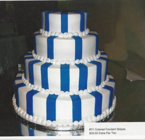 31 Colored Fondant Stripes